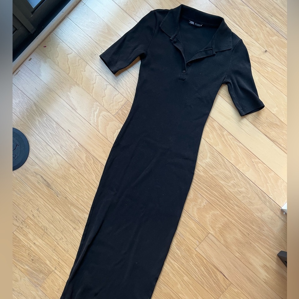 Zara fitted black dress